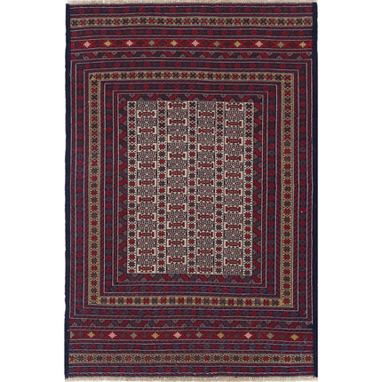 Maliki Kilim Hand-Woven Wool Kilim IVA0024282 - Natalia Rugs