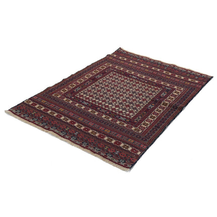 Maliki Kilim 3' 8" X 4' 11" Wool Hand-Woven Kilim 3' 8" X 4' 11" (112 X 150) / Multi / Multi