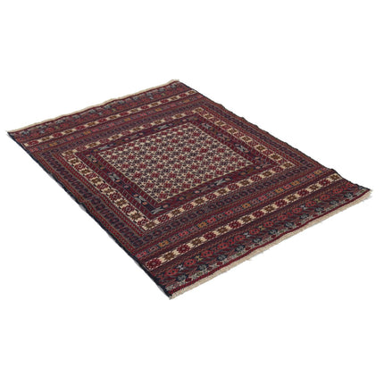 Maliki Kilim 3' 8" X 4' 11" Wool Hand-Woven Kilim 3' 8" X 4' 11" (112 X 150) / Multi / Multi