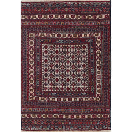 Maliki Kilim Hand-Woven Wool Kilim IVA0024283 - Natalia Rugs