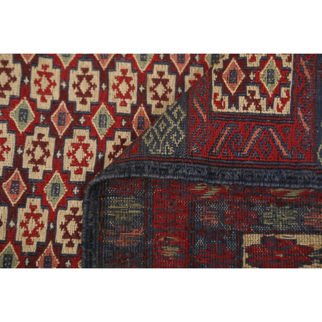 Maliki Kilim 3' 2" X 4' 7" Wool Hand-Woven Kilim 3' 2" X 4' 7" (97 X 140) / Multi / Multi