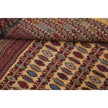 Maliki Kilim 3' 3" X 4' 6" Wool Hand-Woven Kilim 3' 3" X 4' 6" (99 X 137) / Multi / Multi