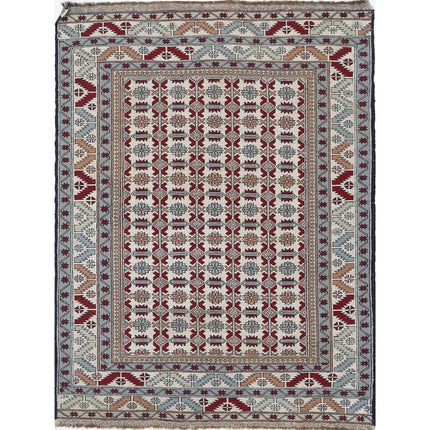 Maliki Kilim Hand-Woven Wool Kilim IVA0025543 - Natalia Rugs