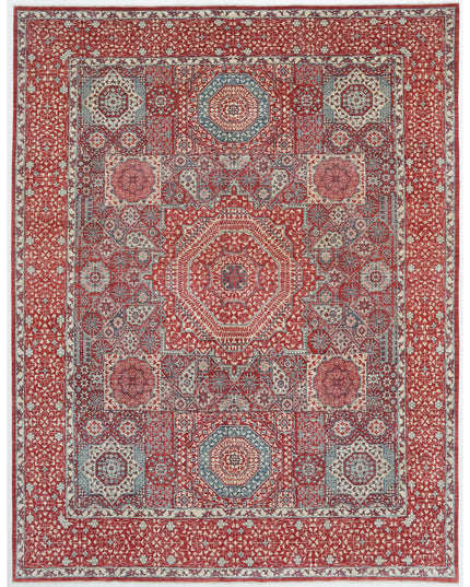 Mamluk 8' 0" X 10' 3" Hand Knotted Wool Rug 8' 0" X 10' 3" (244 X 312) / Red / Wool