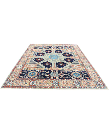 Mamluk 8' 0" X 9' 10" Hand Knotted Wool Rug 8' 0" X 9' 10" (244 X 300) / Green / Wool