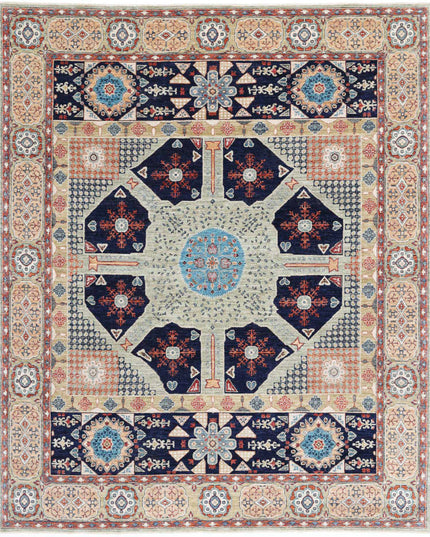 Mamluk 8' 0" X 9' 10" Hand Knotted Wool Rug 8' 0" X 9' 10" (244 X 300) / Green / Wool