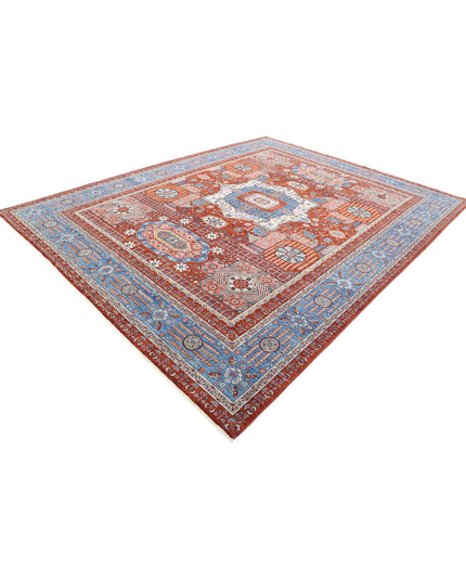 Mamluk 9' 2" X 11' 8" Hand Knotted Wool Rug 9' 2" X 11' 8" (280 X 356) / Rust / Wool