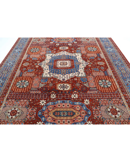 Mamluk 9' 2" X 11' 8" Hand Knotted Wool Rug 9' 2" X 11' 8" (280 X 356) / Rust / Wool