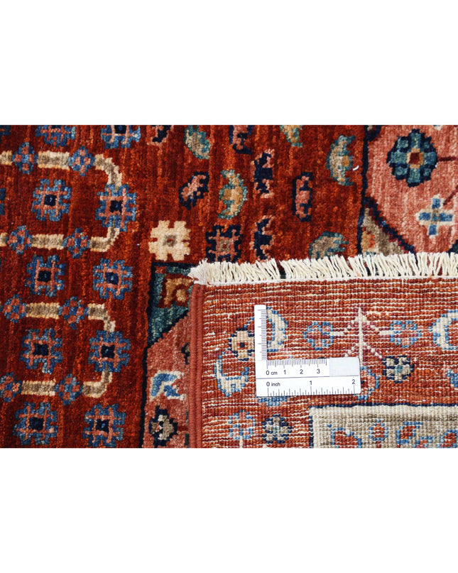 Mamluk 9' 2" X 11' 8" Hand Knotted Wool Rug 9' 2" X 11' 8" (280 X 356) / Rust / Wool