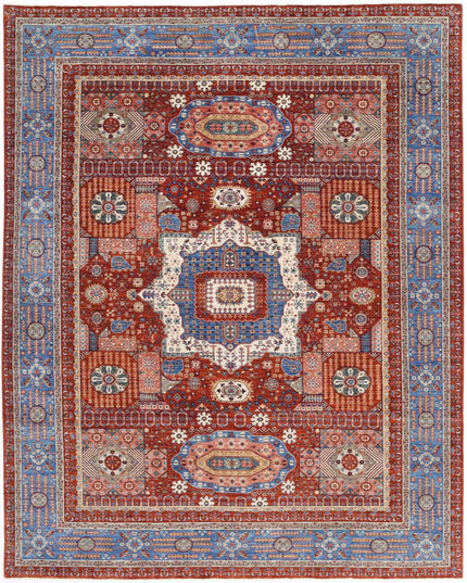 Mamluk 9' 2" X 11' 8" Hand Knotted Wool Rug 9' 2" X 11' 8" (280 X 356) / Rust / Wool