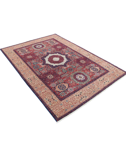 Mamluk 5' 3" X 7' 6" Hand Knotted Wool Rug 5' 3" X 7' 6" (160 X 229) / Red / Wool