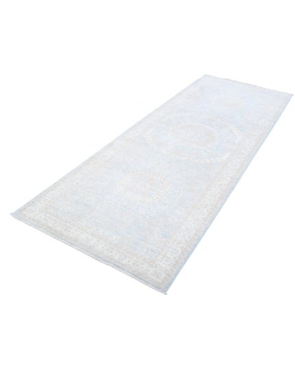 Mamluk 3' 5" X 9' 5" Hand Knotted Wool Rug 3' 5" X 9' 5" (104 X 287) / Teal / Wool