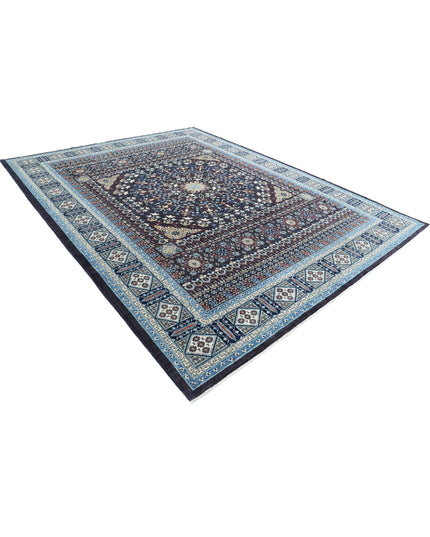 Mamluk 9' 1" X 11' 9" Hand Knotted Wool Rug 9' 1" X 11' 9" (277 X 358) / Black / Wool