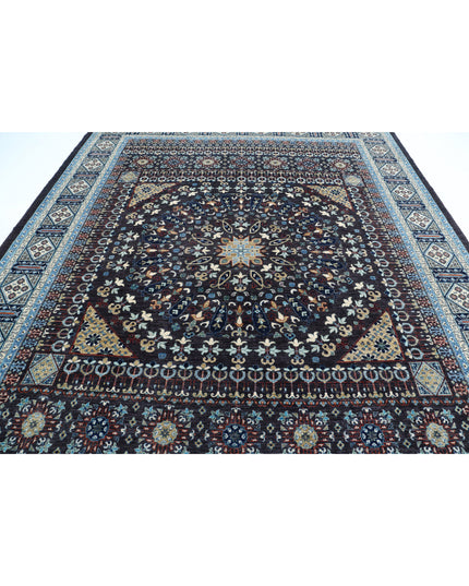 Mamluk 9' 1" X 11' 9" Hand Knotted Wool Rug 9' 1" X 11' 9" (277 X 358) / Black / Wool