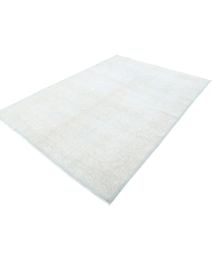 Mamluk 6' 2" X 8' 10" Hand Knotted Wool Rug 6' 2" X 8' 10" (188 X 269) / Blue / Wool