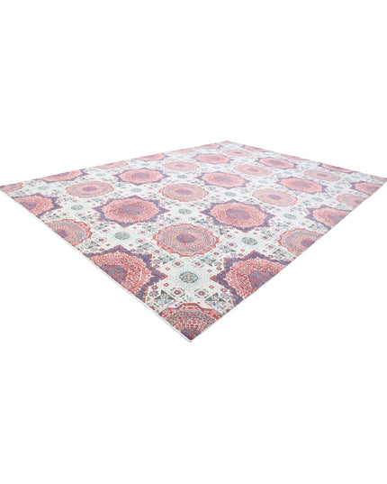 Mamluk 12' 1" X 17' 1" Hand Knotted Wool Rug 12' 1" X 17' 1" (368 X 521) / Ivory / Wool