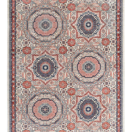 Mamluk 9' 1" X 12' 1" Hand Knotted Wool Rug 9' 1" X 12' 1" (277 X 368) / Beige / Wool