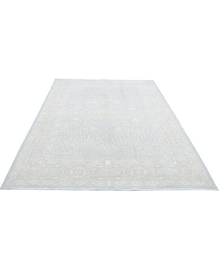 Mamluk 6' 0" X 8' 11" Hand Knotted Wool Rug 6' 0" X 8' 11" (183 X 272) / Grey / Wool