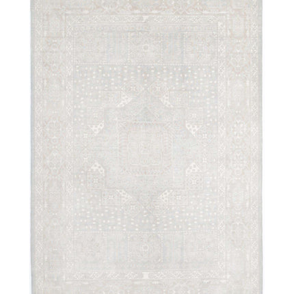 Mamluk 6' 0" X 8' 11" Hand Knotted Wool Rug 6' 0" X 8' 11" (183 X 272) / Grey / Wool