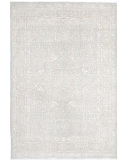 Mamluk 6' 0" X 8' 11" Hand Knotted Wool Rug 6' 0" X 8' 11" (183 X 272) / Grey / Wool