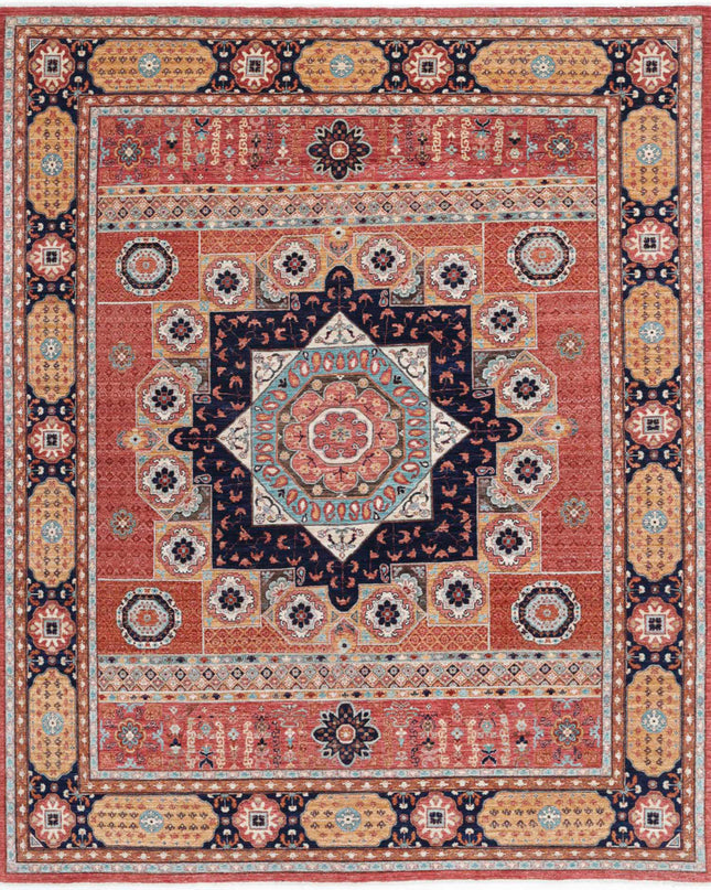 Mamluk 7' 11" X 9' 9" Hand Knotted Wool Rug 7' 11" X 9' 9" (241 X 297) / Red / Wool