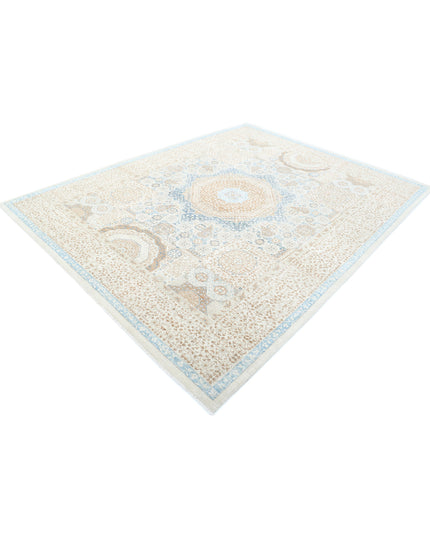 Mamluk 7' 8" X 10' 2" Hand Knotted Wool Rug 7' 8" X 10' 2" (234 X 310) / Ivory / Wool