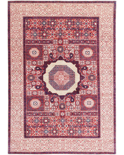 Mamluk 6' 0" X 8' 8" Hand Knotted Wool Rug 6' 0" X 8' 8" (183 X 264) / Gold / Wool