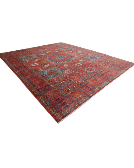 Mamluk 13' 6" X 16' 0" Hand Knotted Wool Rug 13' 6" X 16' 0" (411 X 488) / Rust / Wool