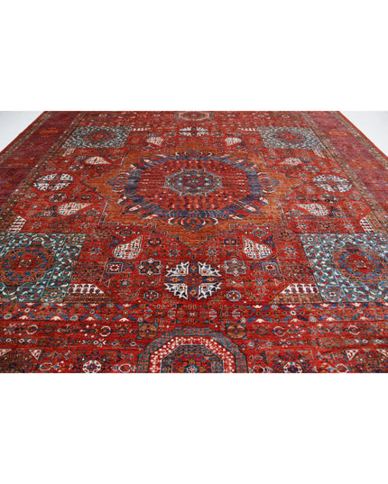 Mamluk 13' 6" X 16' 0" Hand Knotted Wool Rug 13' 6" X 16' 0" (411 X 488) / Rust / Wool