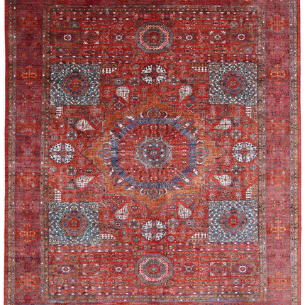 Mamluk 13' 6" X 16' 0" Hand Knotted Wool Rug 13' 6" X 16' 0" (411 X 488) / Rust / Wool