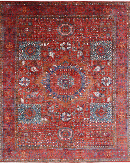 Mamluk 13' 6" X 16' 0" Hand Knotted Wool Rug 13' 6" X 16' 0" (411 X 488) / Rust / Wool