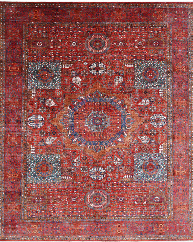Mamluk 13' 6" X 16' 0" Hand Knotted Wool Rug 13' 6" X 16' 0" (411 X 488) / Rust / Wool