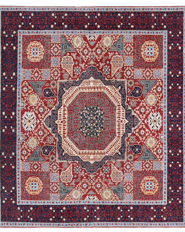 Mamluk 8' 2" X 9' 3" Hand Knotted Wool Rug 8' 2" X 9' 3" (249 X 282) / Red / Wool