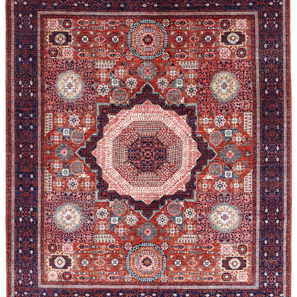 Mamluk 8' 1" X 9' 11" Hand Knotted Wool Rug 8' 1" X 9' 11" (246 X 302) / Rust / Wool