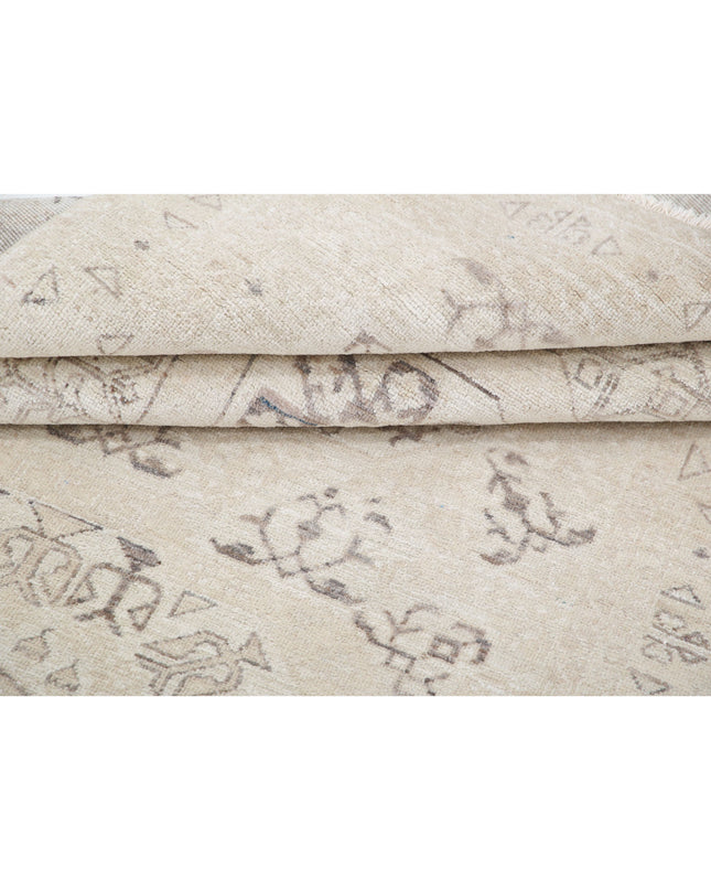 Mamluk 3' 5" X 9' 5" Hand Knotted Wool Rug 3' 5" X 9' 5" (104 X 287) / Beige / Wool