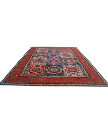 Mamluk 10' 2" X 13' 0" Hand Knotted Wool Rug 10' 2" X 13' 0" (310 X 396) / Green / Wool