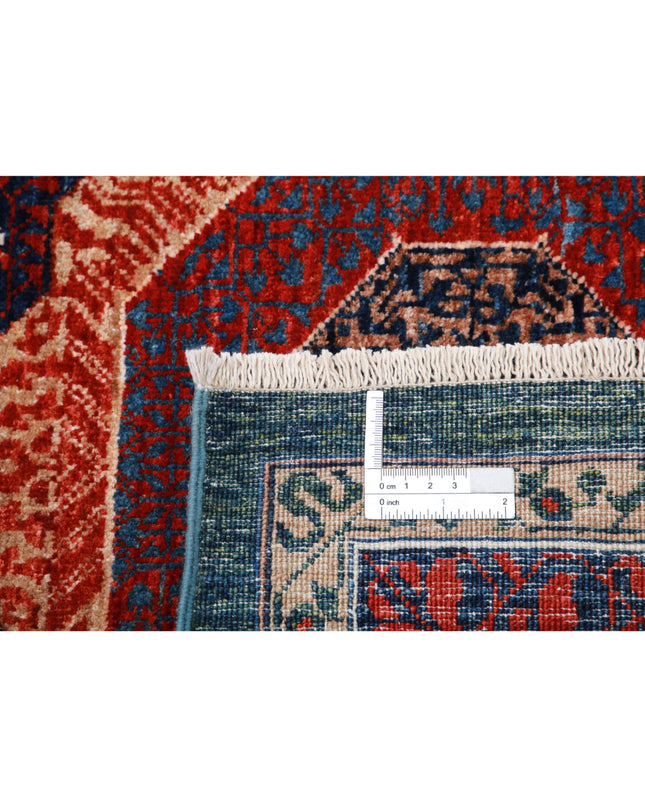 Mamluk 10' 2" X 13' 0" Hand Knotted Wool Rug 10' 2" X 13' 0" (310 X 396) / Green / Wool