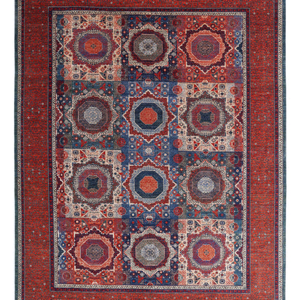 Mamluk 10' 2" X 13' 0" Hand Knotted Wool Rug 10' 2" X 13' 0" (310 X 396) / Green / Wool