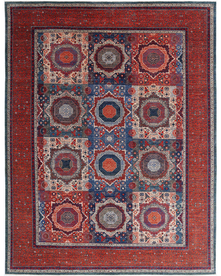 Mamluk 10' 2" X 13' 0" Hand Knotted Wool Rug 10' 2" X 13' 0" (310 X 396) / Green / Wool