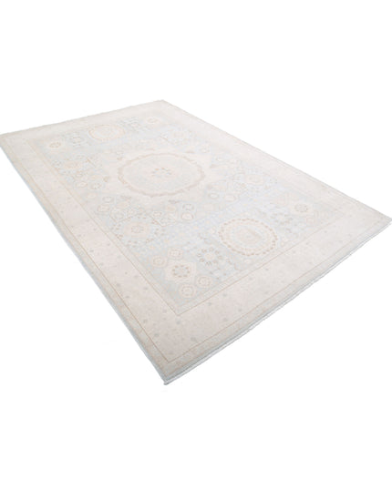 Mamluk 6' 3" X 9' 4" Hand Knotted Wool Rug 6' 3" X 9' 4" (191 X 284) / Blue / Wool