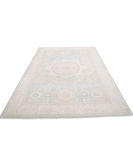 Mamluk 6' 3" X 9' 4" Hand Knotted Wool Rug 6' 3" X 9' 4" (191 X 284) / Blue / Wool