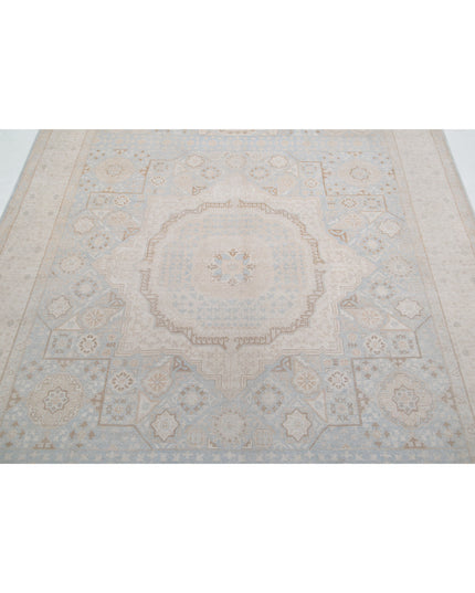 Mamluk 6' 3" X 9' 4" Hand Knotted Wool Rug 6' 3" X 9' 4" (191 X 284) / Blue / Wool