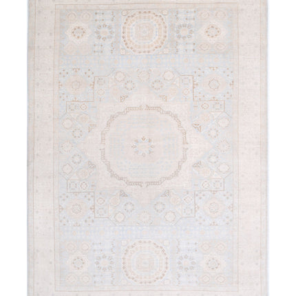Mamluk 6' 3" X 9' 4" Hand Knotted Wool Rug 6' 3" X 9' 4" (191 X 284) / Blue / Wool