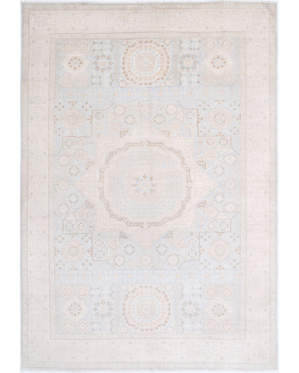Mamluk 6' 3" X 9' 4" Hand Knotted Wool Rug 6' 3" X 9' 4" (191 X 284) / Blue / Wool
