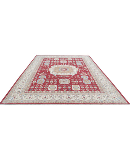 Mamluk 8' 10" X 12' 2" Hand Knotted Wool Rug 8' 10" X 12' 2" (269 X 371) / Red / Wool