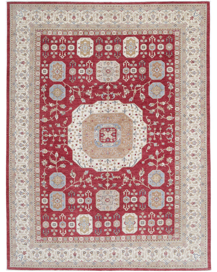 Mamluk 8' 10" X 12' 2" Hand Knotted Wool Rug 8' 10" X 12' 2" (269 X 371) / Red / Wool