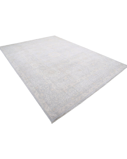 Mamluk 8' 9" X 11' 10" Hand Knotted Wool Rug 8' 9" X 11' 10" (267 X 361) / Grey / Wool