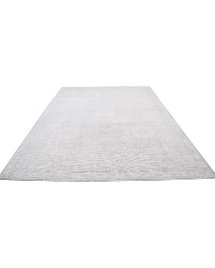Mamluk 8' 9" X 11' 10" Hand Knotted Wool Rug 8' 9" X 11' 10" (267 X 361) / Grey / Wool
