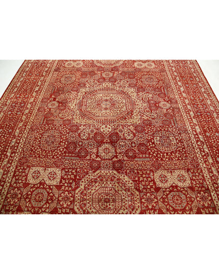 Mamluk 8' 6" X 11' 9" Hand Knotted Wool Rug 8' 6" X 11' 9" (259 X 358) / Red / Wool