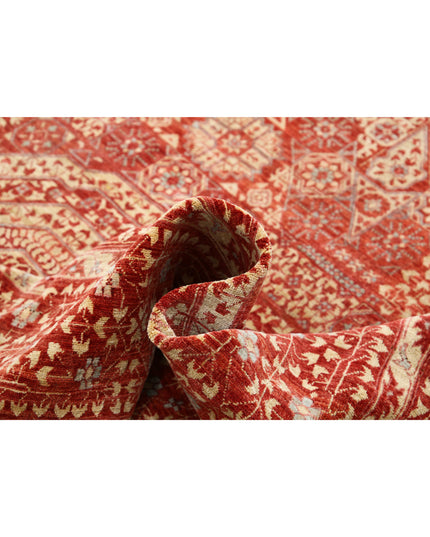 Mamluk 8' 6" X 11' 9" Hand Knotted Wool Rug 8' 6" X 11' 9" (259 X 358) / Red / Wool